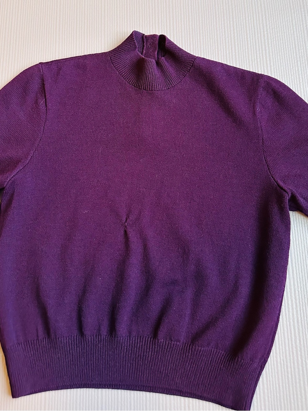 Vintage St. John. Sportswear Maroon Knit Top Small *see pics* for damage